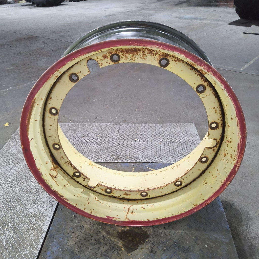 16"W x 38"D, John Deere Yellow 12-Hole Stub Disc , -3.38" Offset