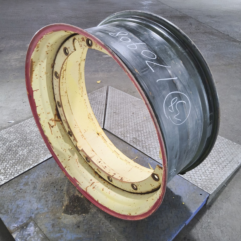 16"W x 38"D, John Deere Yellow 12-Hole Stub Disc , -3.38" Offset