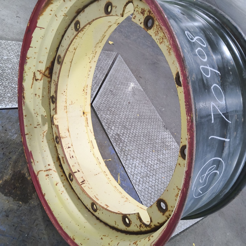 16"W x 38"D, John Deere Yellow 12-Hole Stub Disc , -3.38" Offset