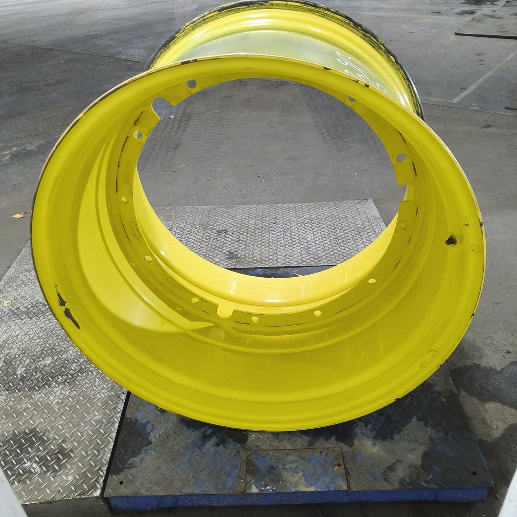 27"W x 38"D, John Deere Yellow 12-Hole Stub Disc , -0.38" Offset