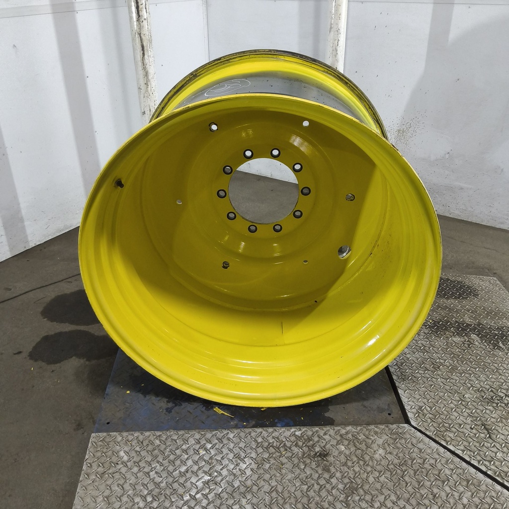 27"W x 38"D, John Deere Yellow 10-Hole Formed Plate , -11.38" Offset