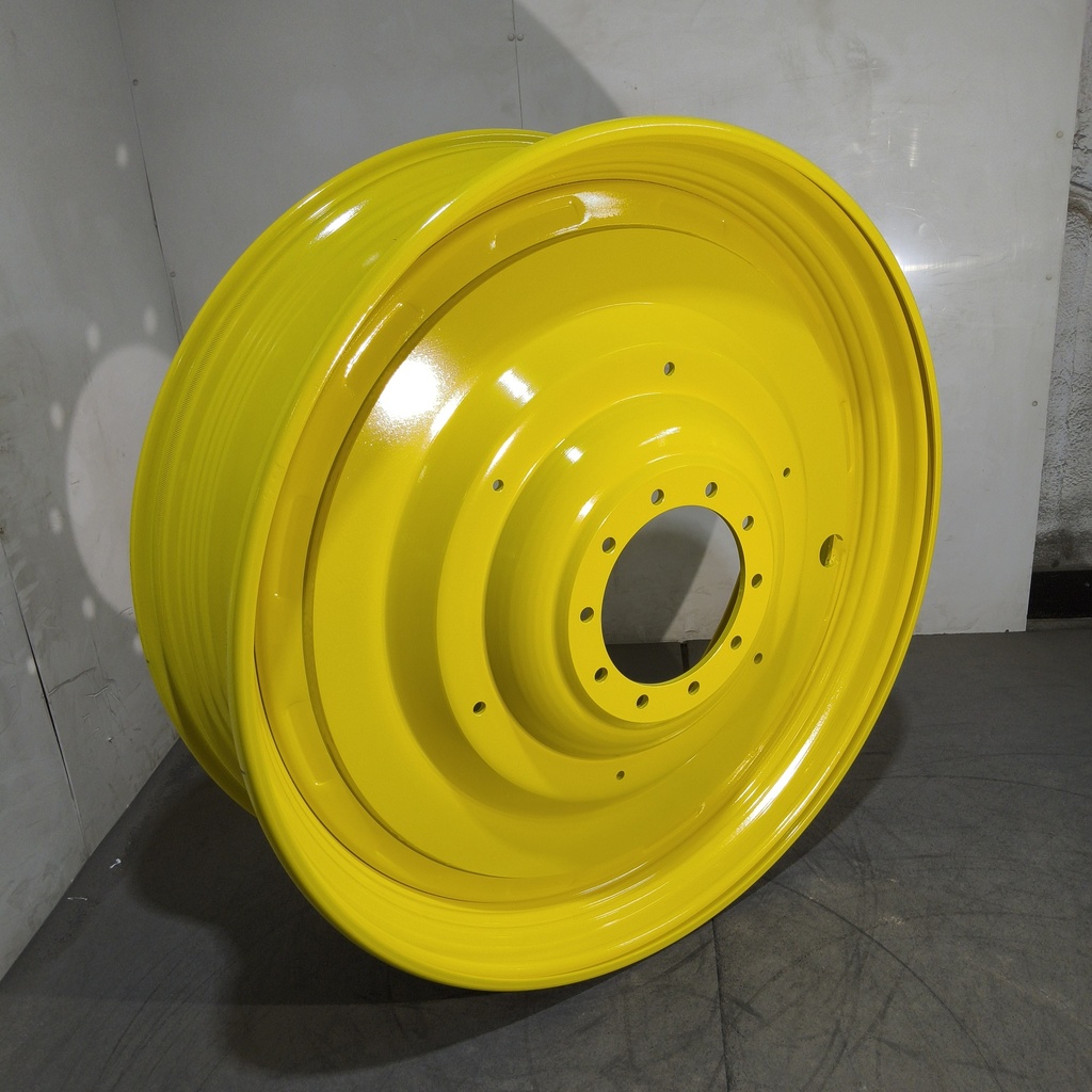 15"W x 50"D, John Deere Yellow 10-Hole Formed Plate , -9.75" Offset