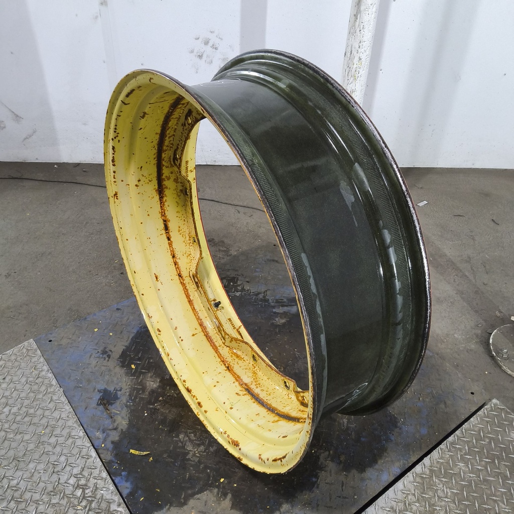 10"W x 34"D, John Deere Yellow 8-Hole Waffle Wheel (Groups of 2 Bolts)