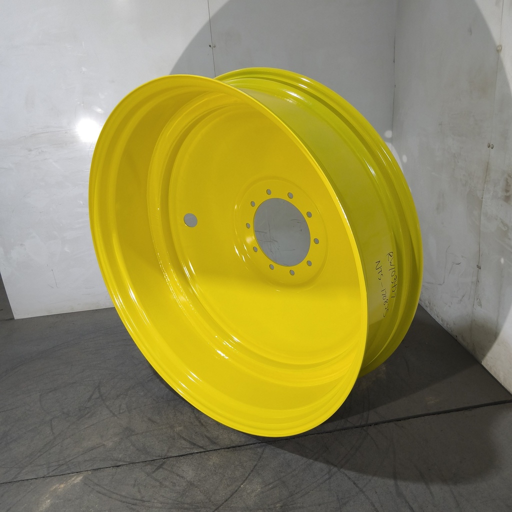 12"W x 46"D, John Deere Yellow 10-Hole Formed Plate , -11" Offset