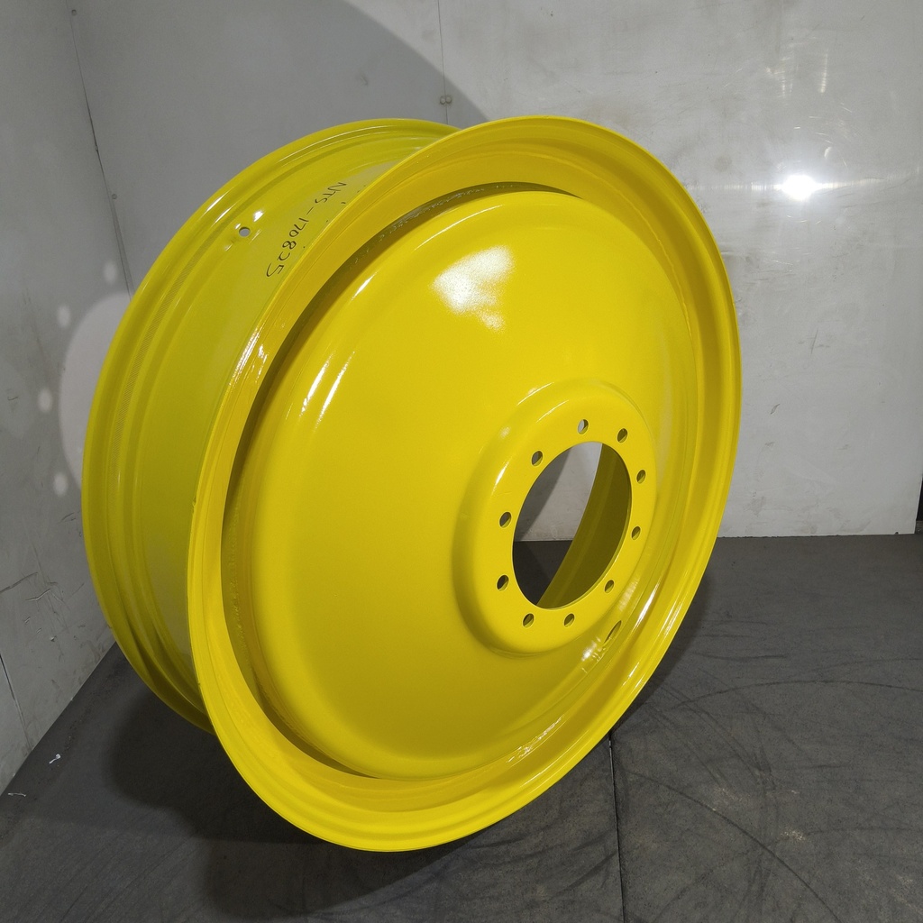 12"W x 46"D, John Deere Yellow 10-Hole Formed Plate , -11" Offset