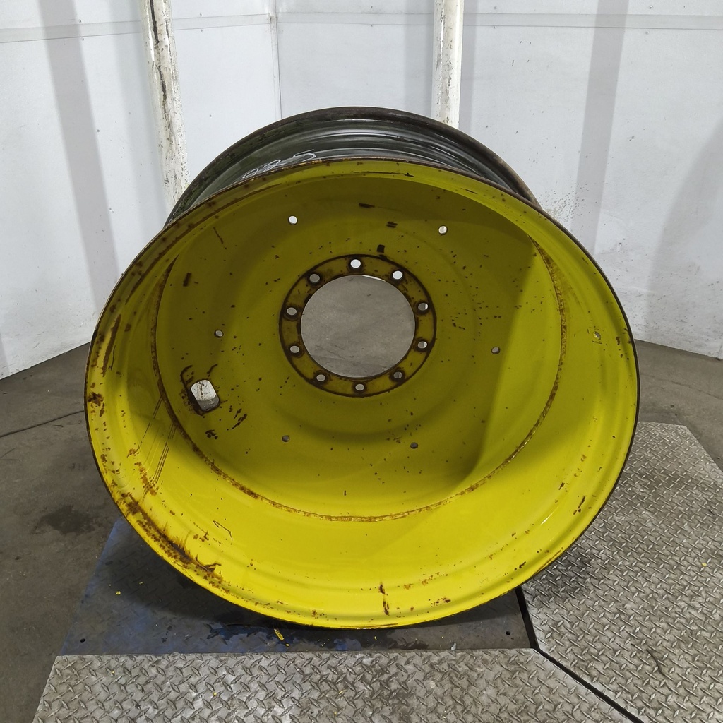 18"W x 38"D, John Deere Yellow 10-Hole Formed Plate , -9" Offset
