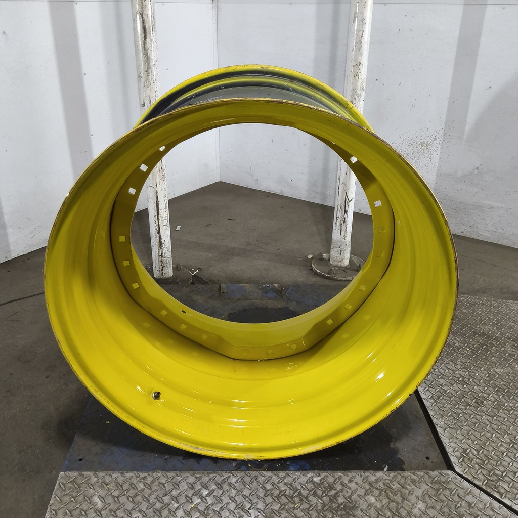 23"W x 34"D, John Deere Yellow 12-Hole Waffle Wheel (Groups of 3 bolts)