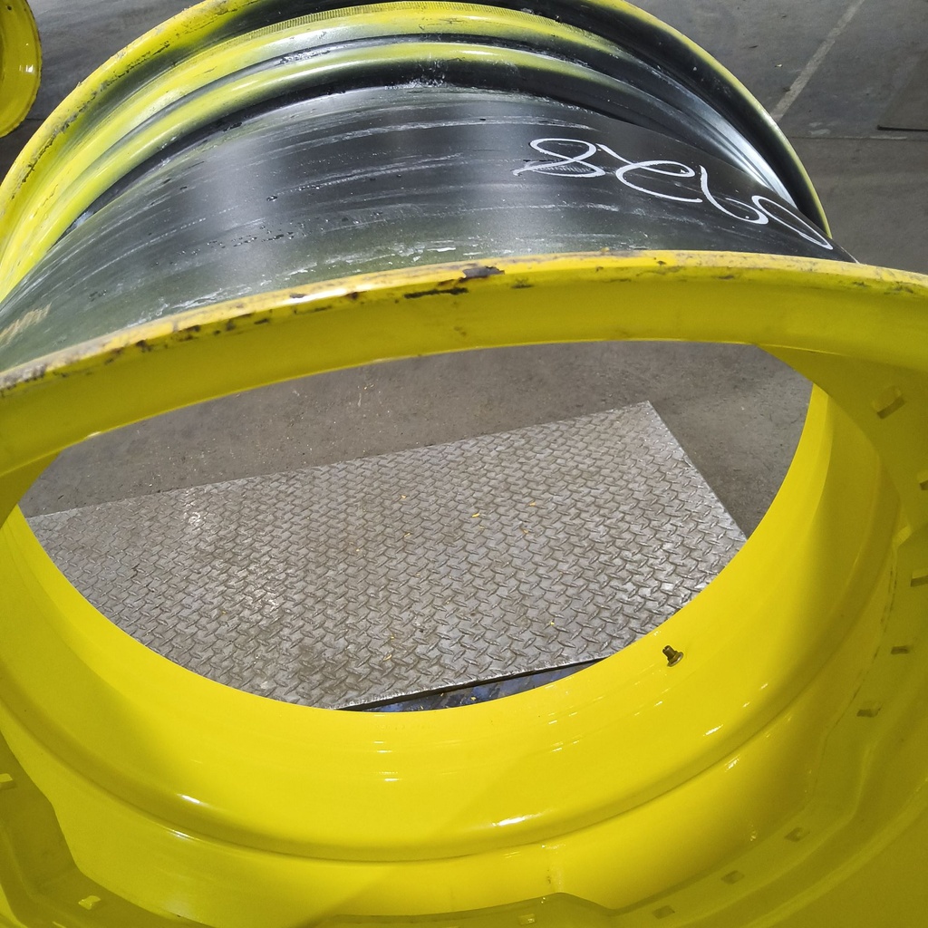23"W x 34"D, John Deere Yellow 12-Hole Waffle Wheel (Groups of 3 bolts)