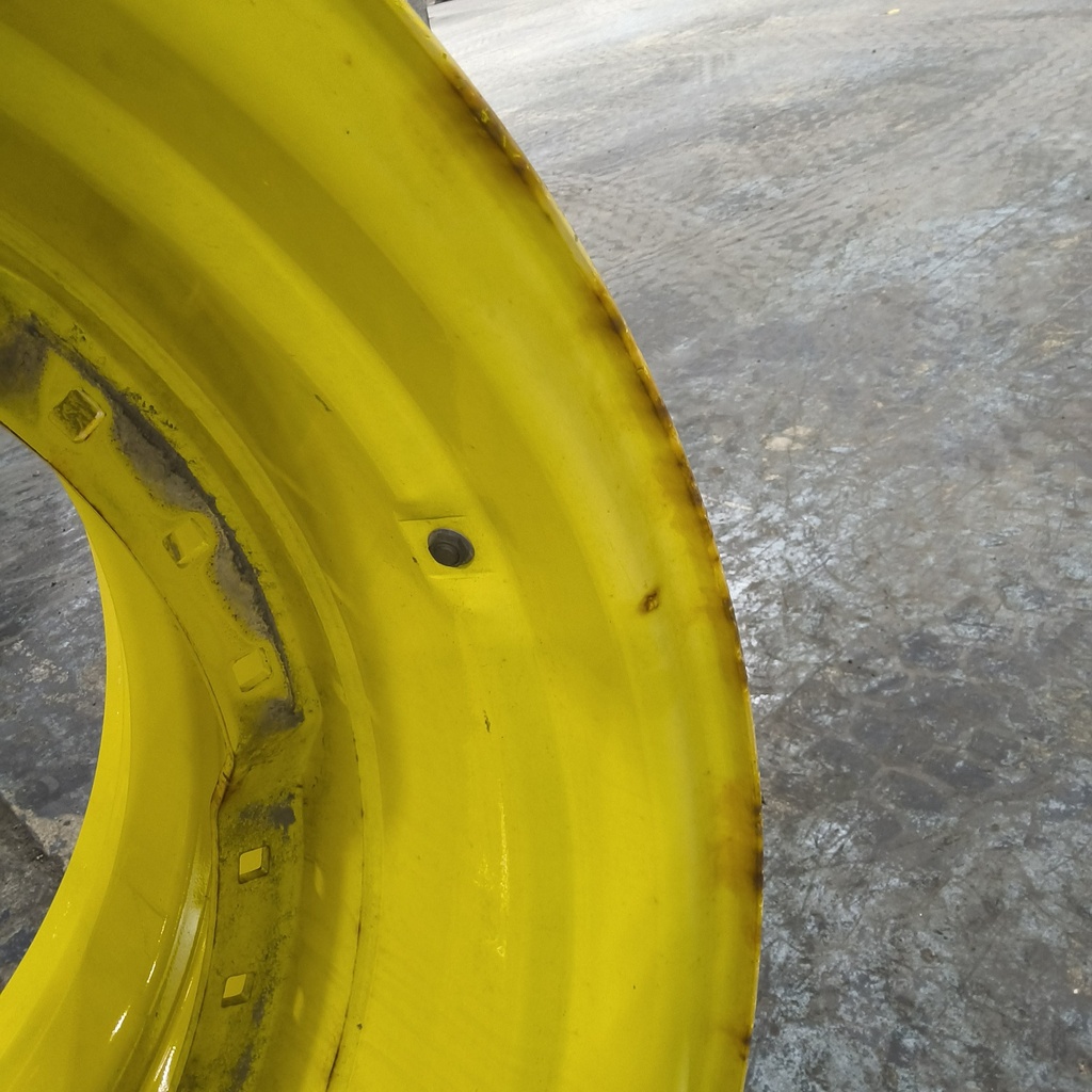 23"W x 34"D, John Deere Yellow 12-Hole Waffle Wheel (Groups of 3 bolts)