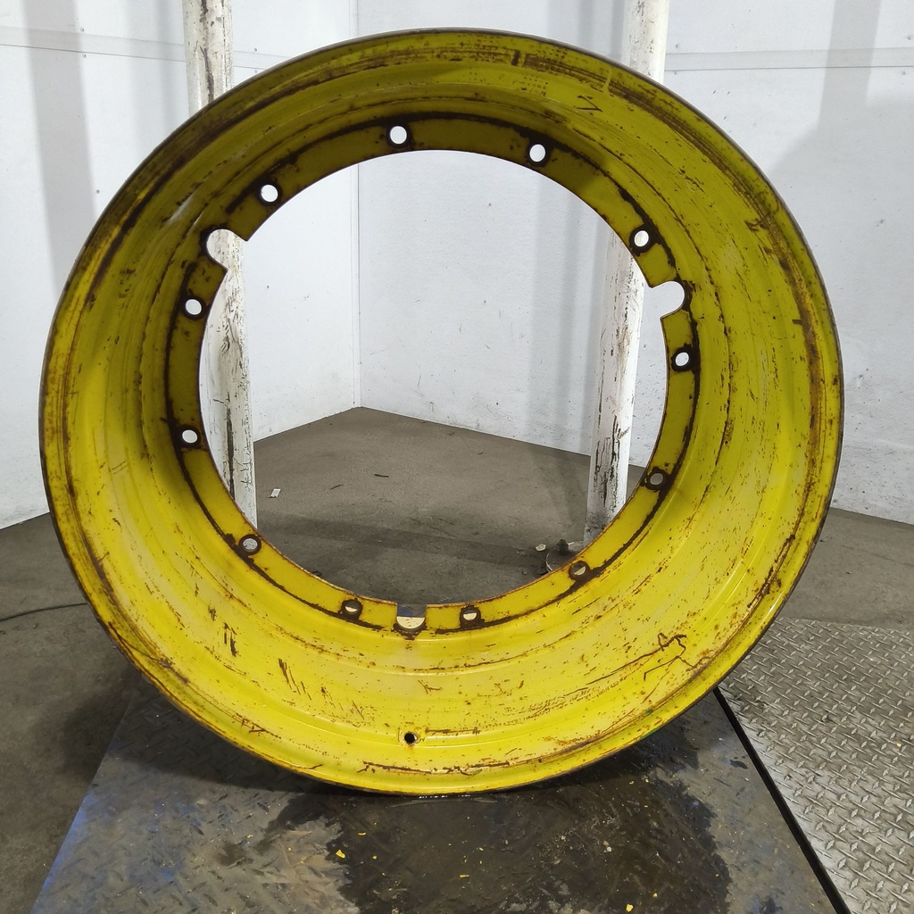 18"W x 38"D, John Deere Yellow 12-Hole Stub Disc , -3.88" Offset