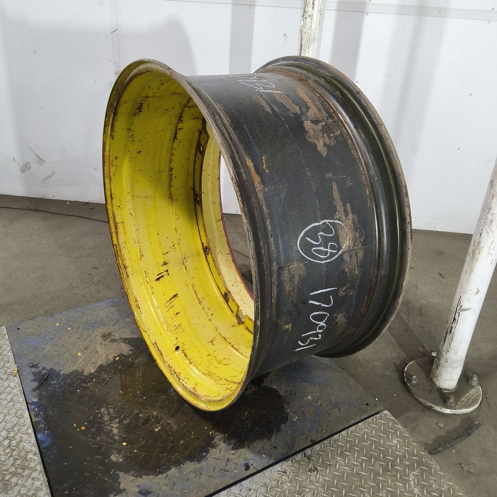 18"W x 38"D, John Deere Yellow 12-Hole Stub Disc , -3.88" Offset