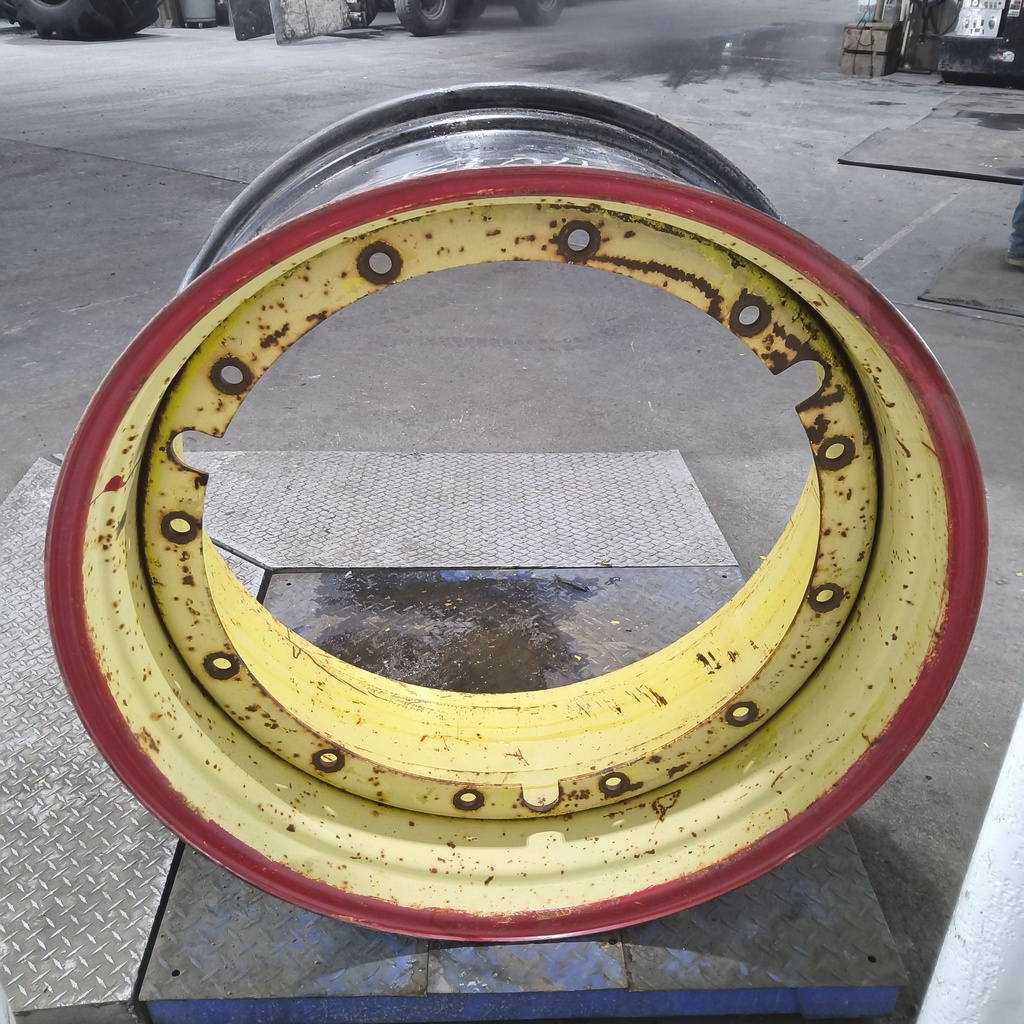18"W x 38"D, John Deere Yellow 12-Hole Stub Disc , -3.88" Offset