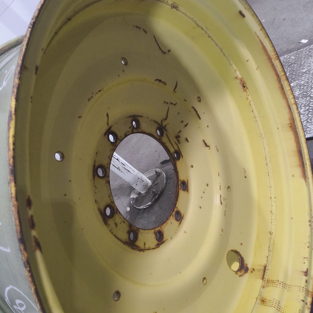 16"W x 38"D, John Deere Yellow 10-Hole Formed Plate , 8.38" Offset