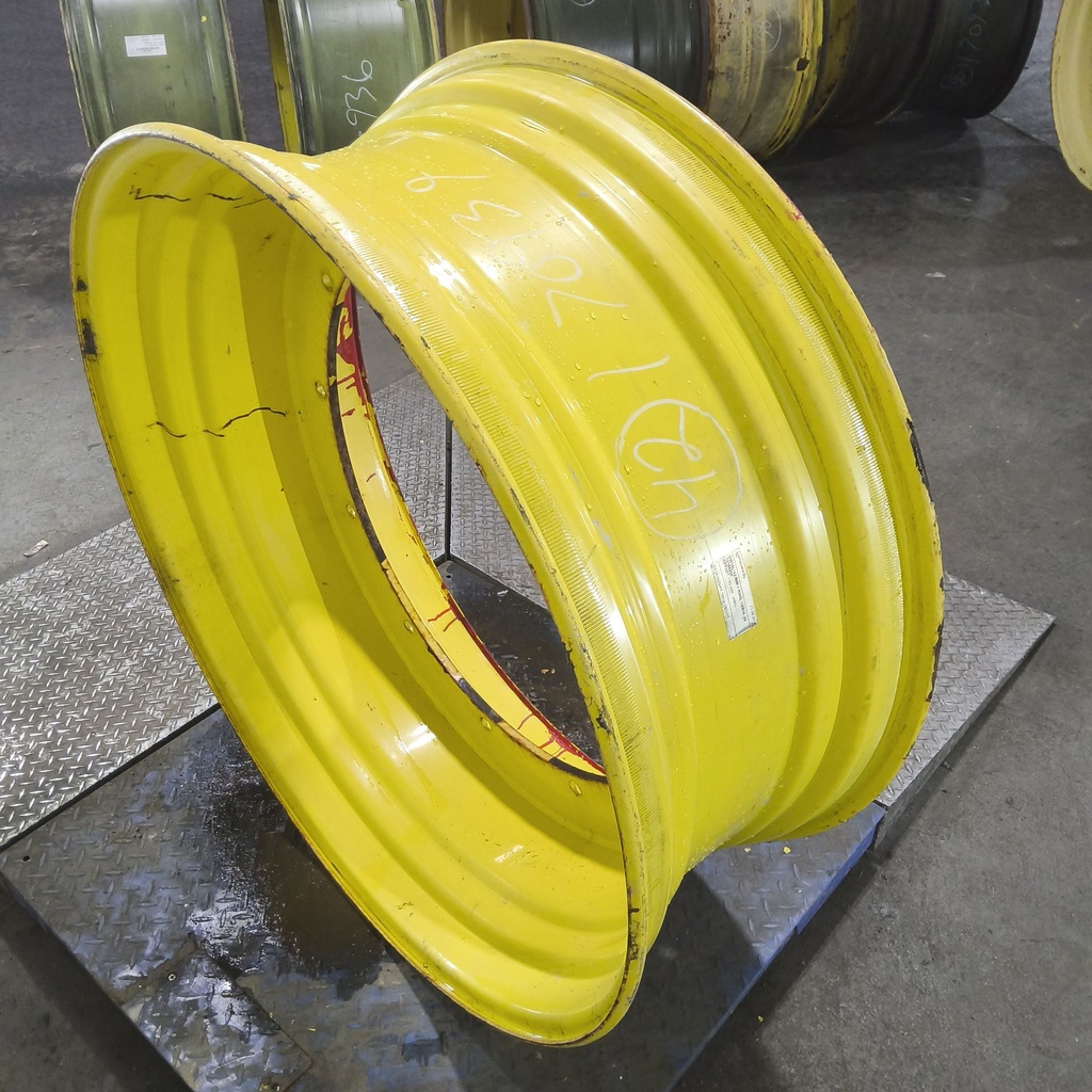 16"W x 42"D, John Deere Yellow 12-Hole Stub Disc , 2.12" Offset