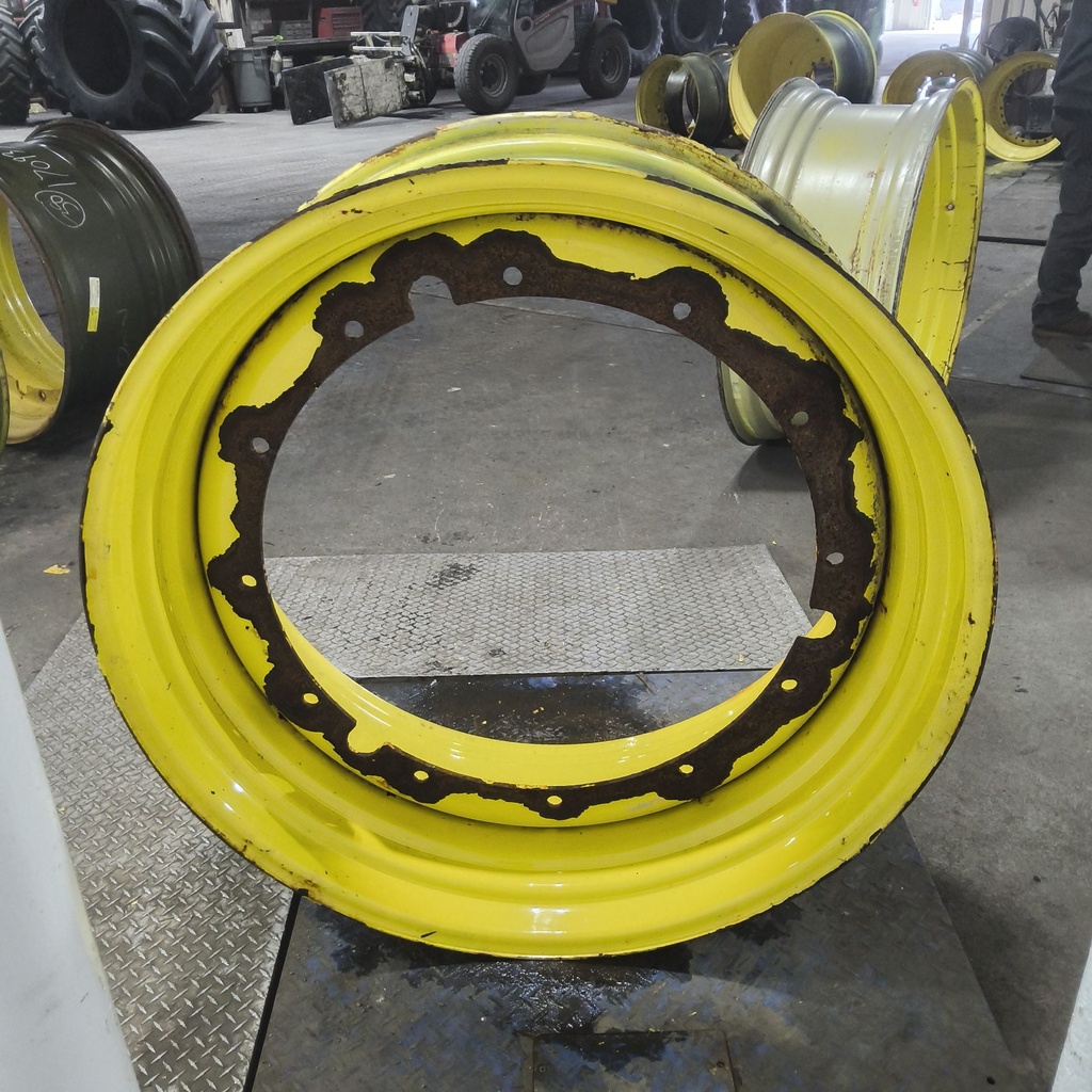 18"W x 42"D, John Deere Yellow 12-Hole Stub Disc , -3.25" Offset