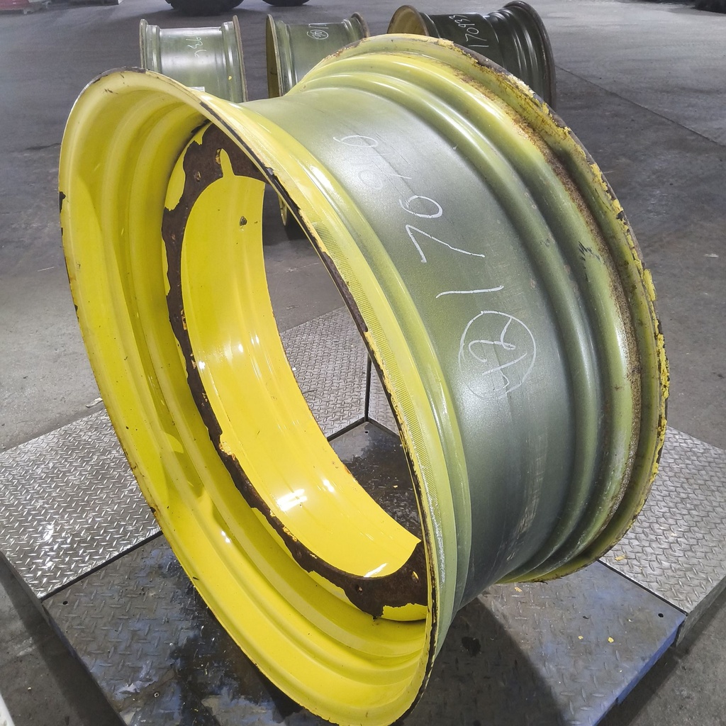 18"W x 42"D, John Deere Yellow 12-Hole Stub Disc , -3.25" Offset