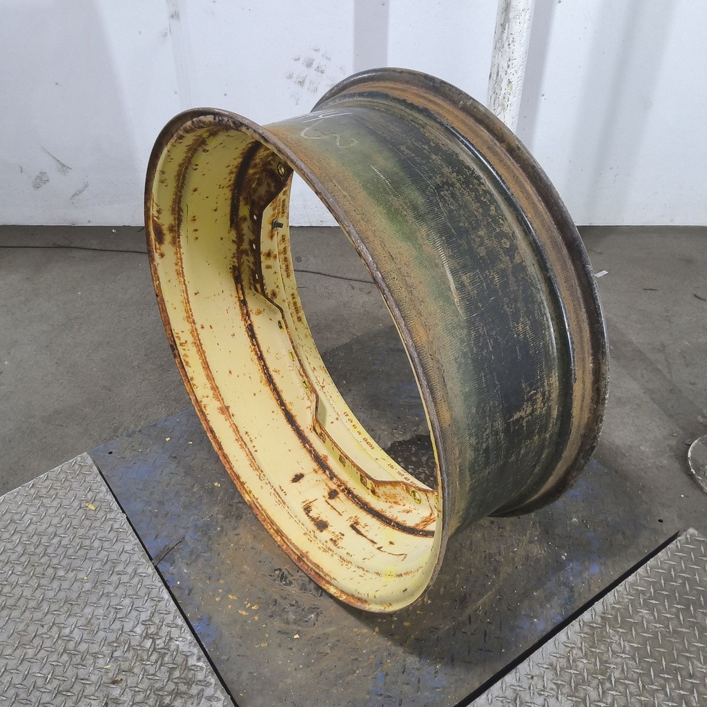 13"W x 34"D, John Deere Yellow 12-Hole Waffle Wheel (Groups of 3 bolts)