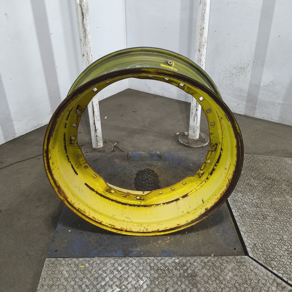 13"W x 34"D, John Deere Yellow 12-Hole Waffle Wheel (Groups of 3 bolts)