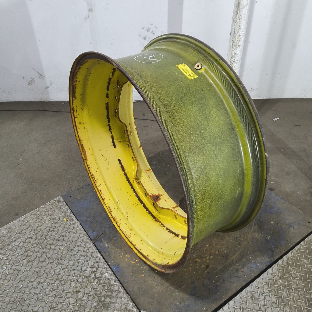 13"W x 34"D, John Deere Yellow 12-Hole Waffle Wheel (Groups of 3 bolts)