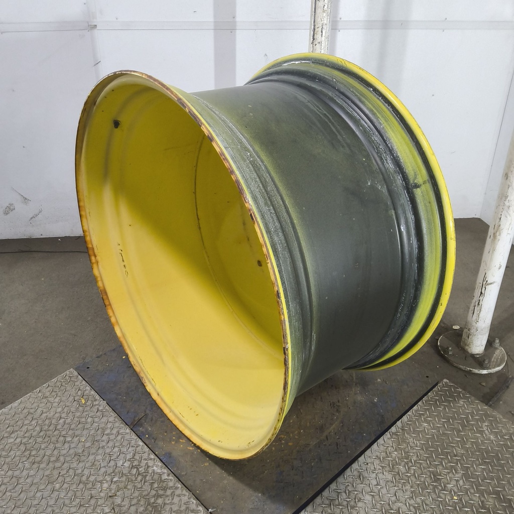 23"W x 42"D, John Deere Yellow 10-Hole Formed Plate , -13.88" Offset