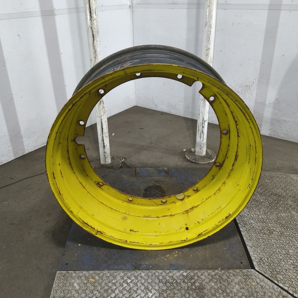 16"W x 38"D, John Deere Yellow 12-Hole Stub Disc , -3.12" Offset