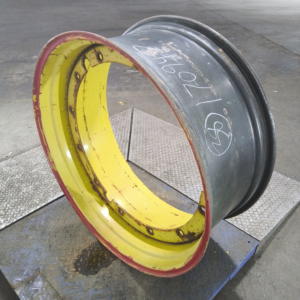 16"W x 38"D, John Deere Yellow 12-Hole Stub Disc , -3.12" Offset