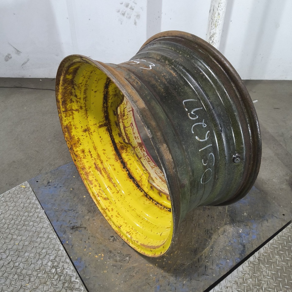 15"W x 30"D, John Deere Yellow 12-Hole Waffle Wheel (Groups of 3 bolts)