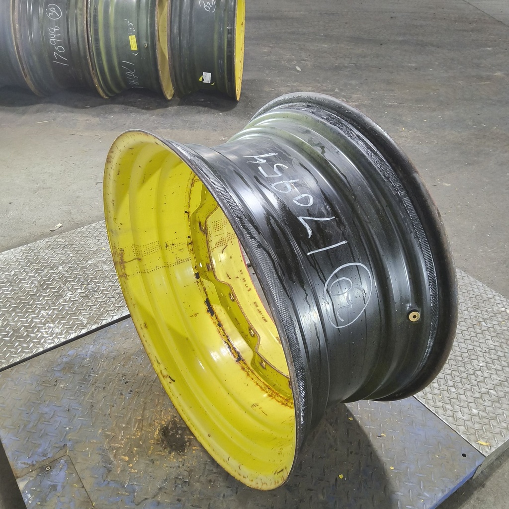 15"W x 30"D, John Deere Yellow 12-Hole Waffle Wheel (Groups of 2 Bolts)