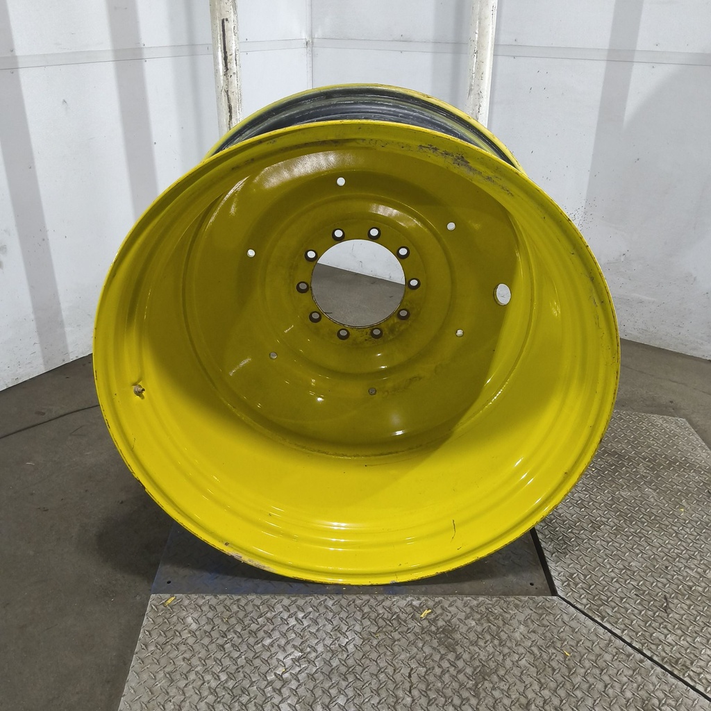 23"W x 42"D, John Deere Yellow 10-Hole Formed Plate , -13.75" Offset