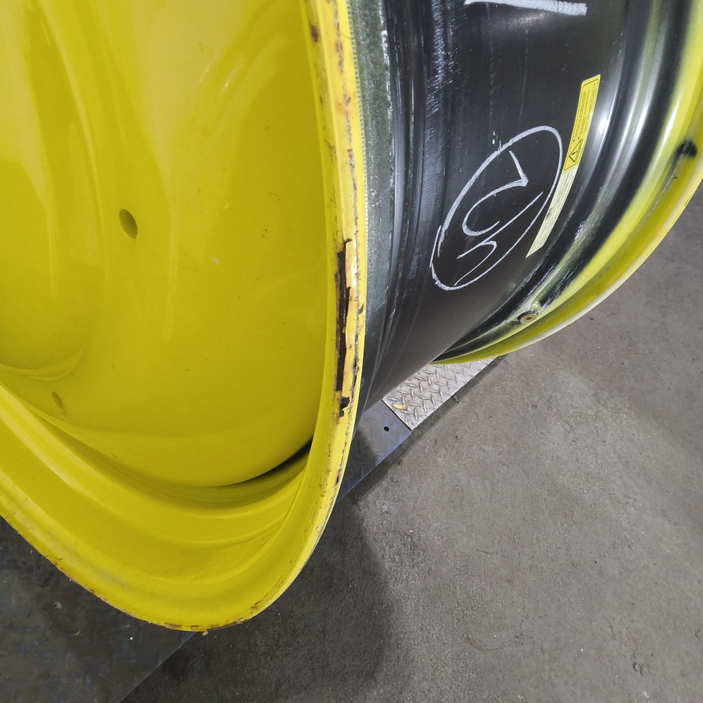 23"W x 42"D, John Deere Yellow 10-Hole Formed Plate , -13.75" Offset