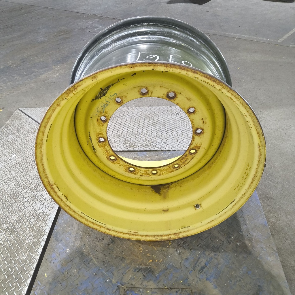 20"W x 30"D, John Deere Yellow 12-Hole Formed Plate , 1.12" Offset