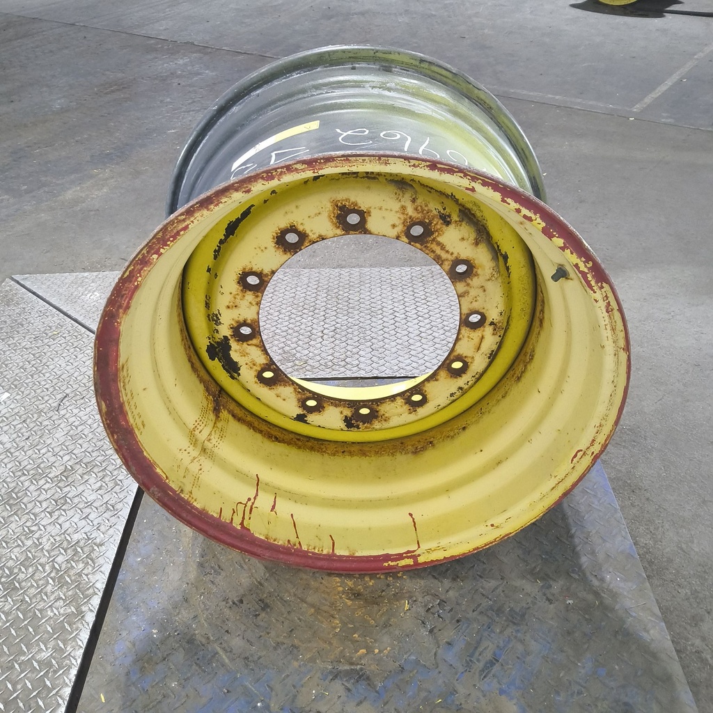 20"W x 30"D, John Deere Yellow 12-Hole Formed Plate , 1.12" Offset