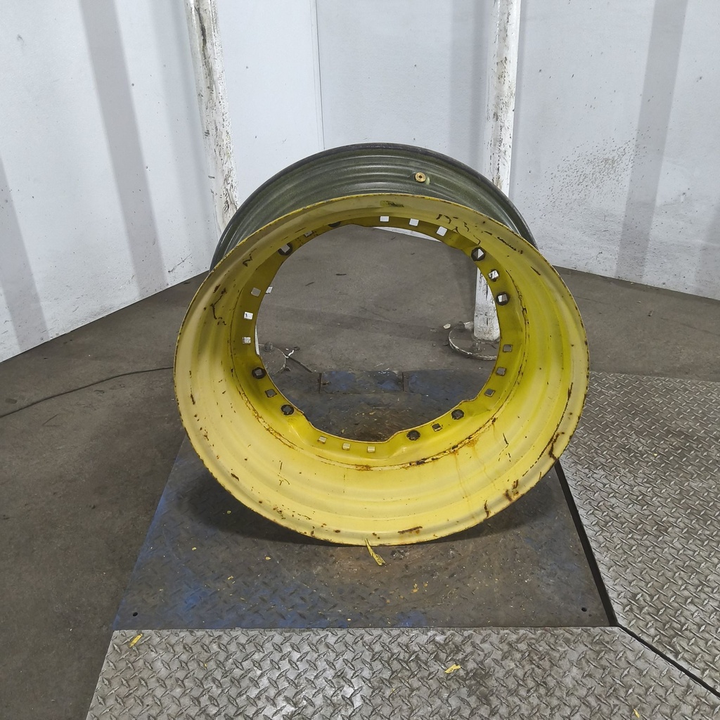 13"W x 30"D, John Deere Yellow 12-Hole Waffle Wheel (Groups of 3 bolts)