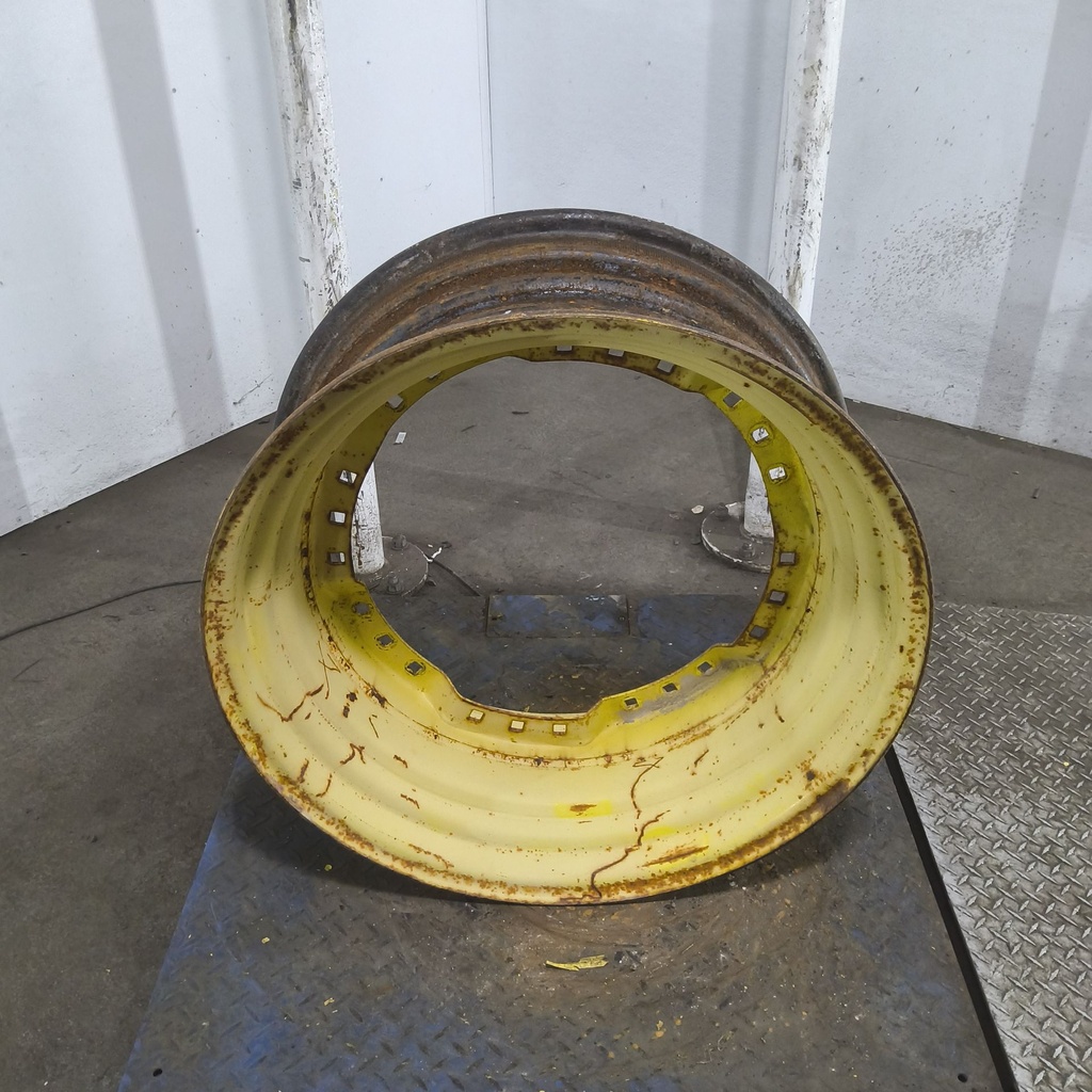 13"W x 30"D, John Deere Yellow 12-Hole Waffle Wheel (Groups of 3 bolts)
