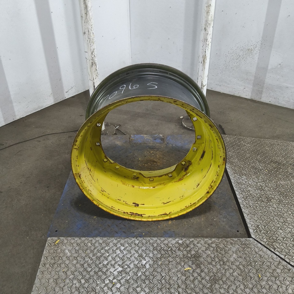 15"W x 26"D, John Deere Yellow 8-Hole Waffle Wheel (Groups of 2 Bolts)