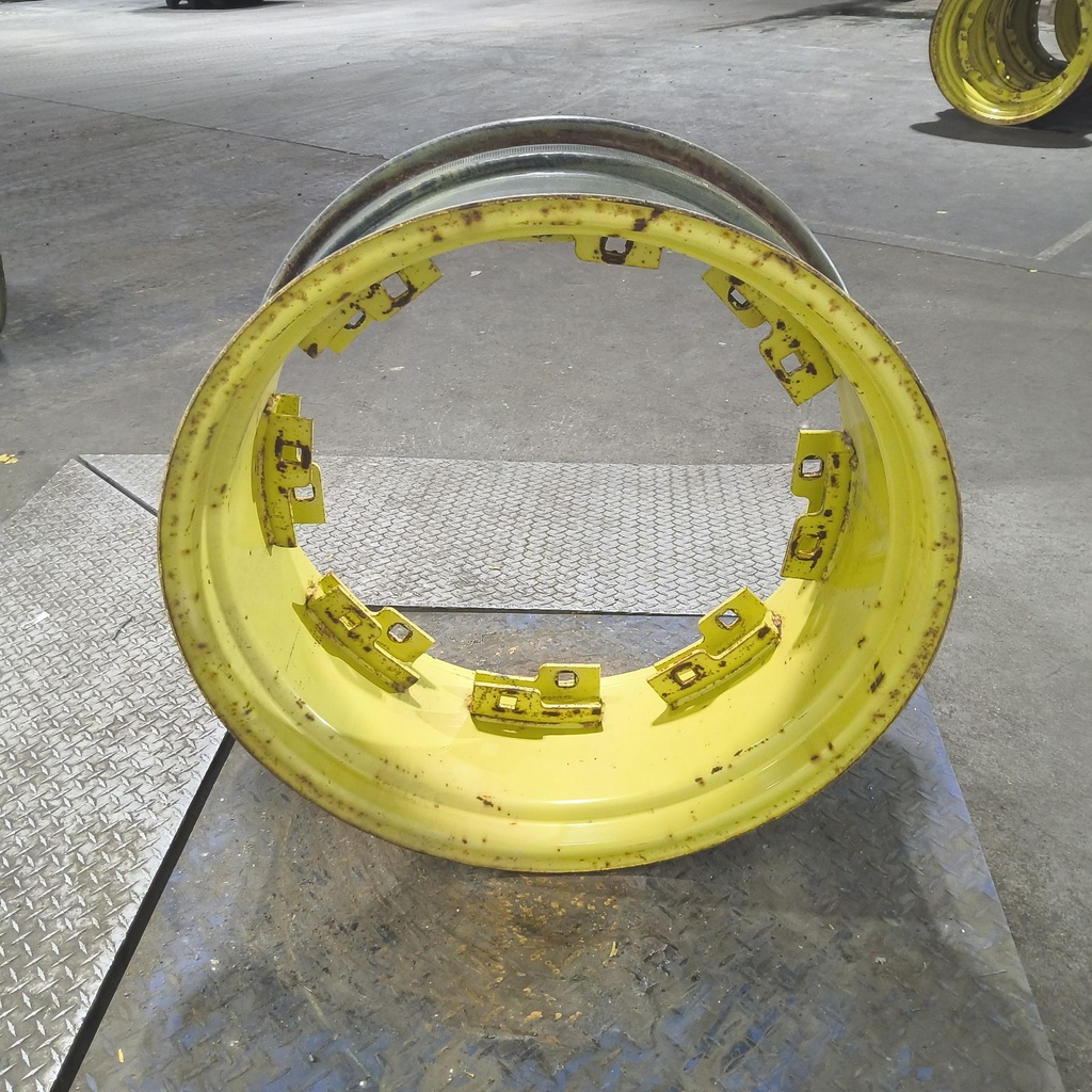 13"W x 30"D, John Deere Yellow 8-Hole Rim with Clamp/Loop Style