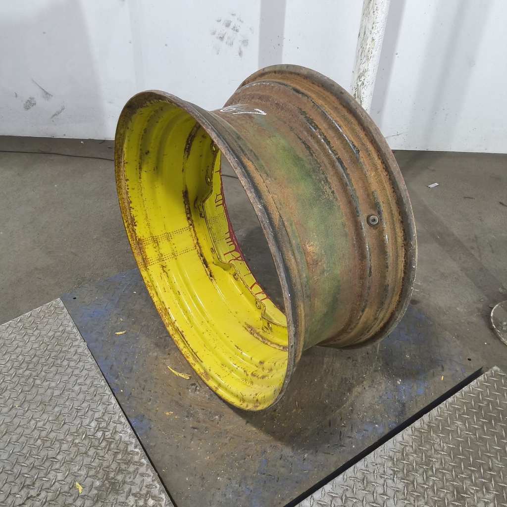 13"W x 30"D, John Deere Yellow 8-Hole Waffle Wheel (Groups of 2 Bolts)