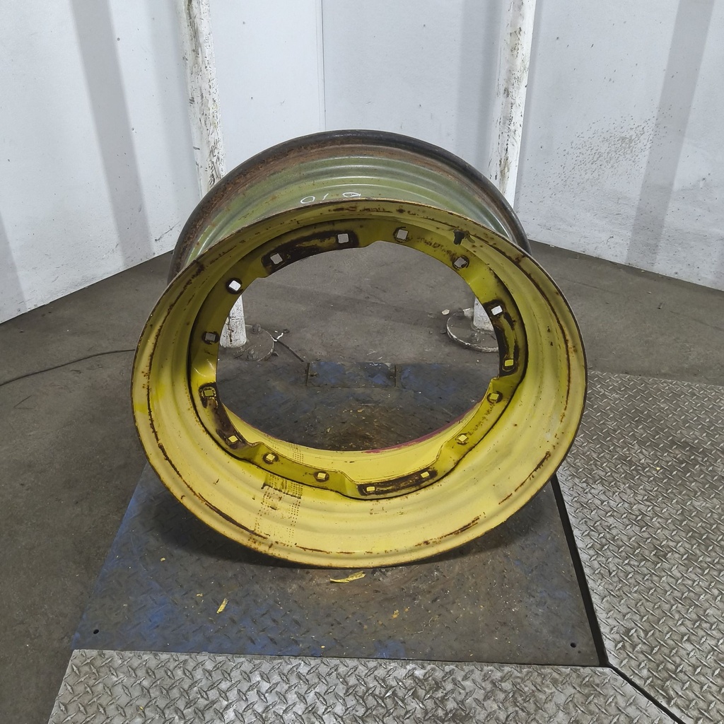 13"W x 30"D, John Deere Yellow 8-Hole Waffle Wheel (Groups of 2 Bolts)