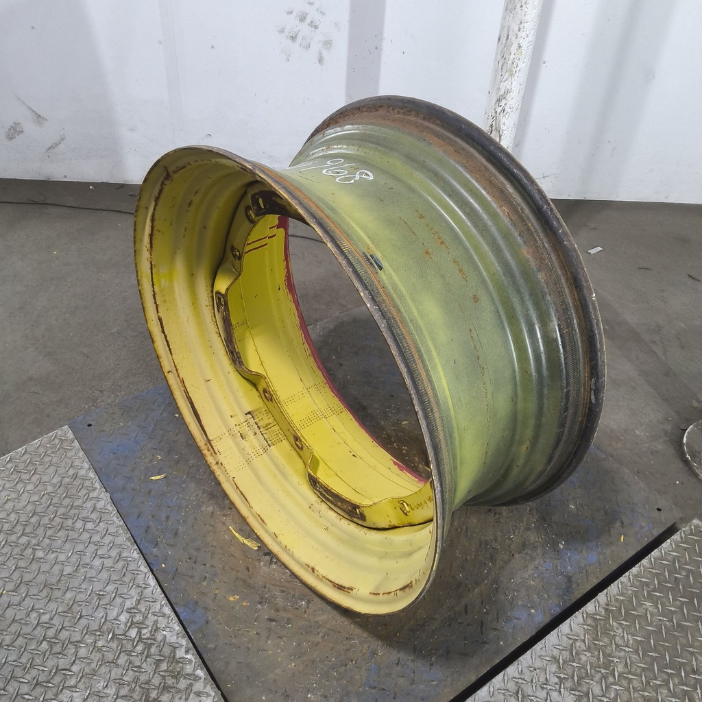 13"W x 30"D, John Deere Yellow 8-Hole Waffle Wheel (Groups of 2 Bolts)