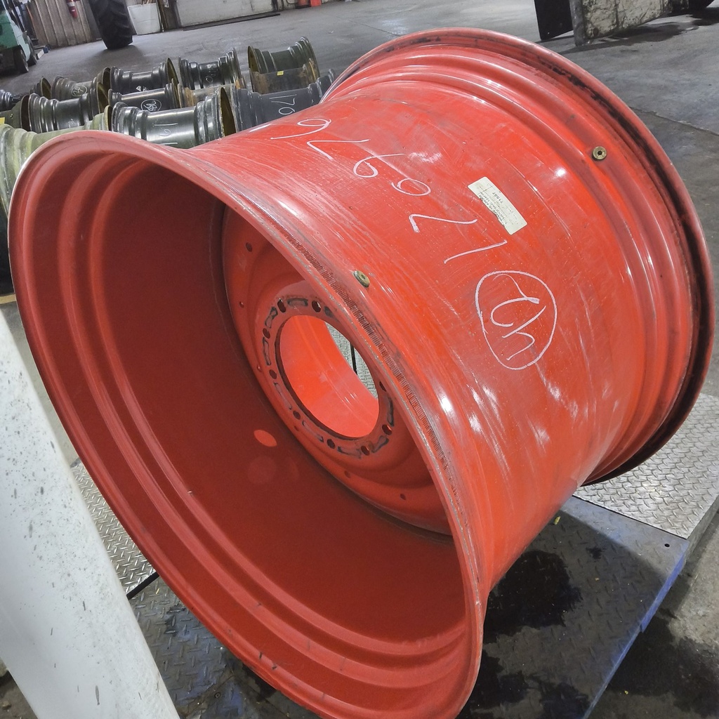 30"W x 42"D, Fendt/Agco Red 10-Hole Formed Plate , -3.38" Offset
