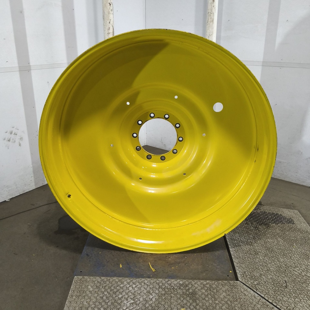 12"W x 54"D, John Deere Yellow 10-Hole Formed Plate , -9.25" Offset