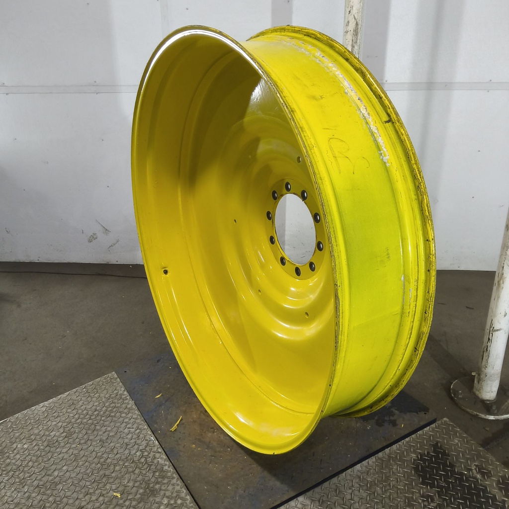 12"W x 54"D, John Deere Yellow 10-Hole Formed Plate , -9.25" Offset