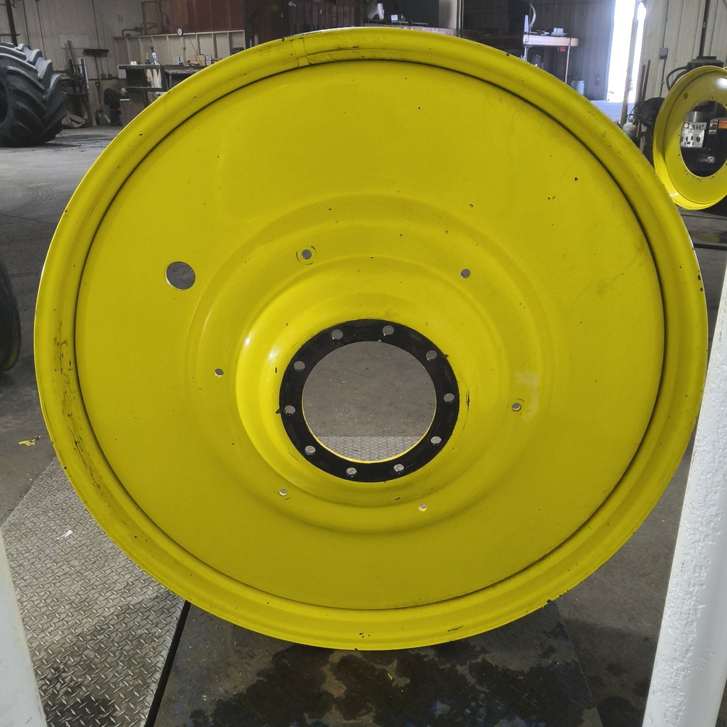 12"W x 54"D, John Deere Yellow 10-Hole Formed Plate , -9.25" Offset