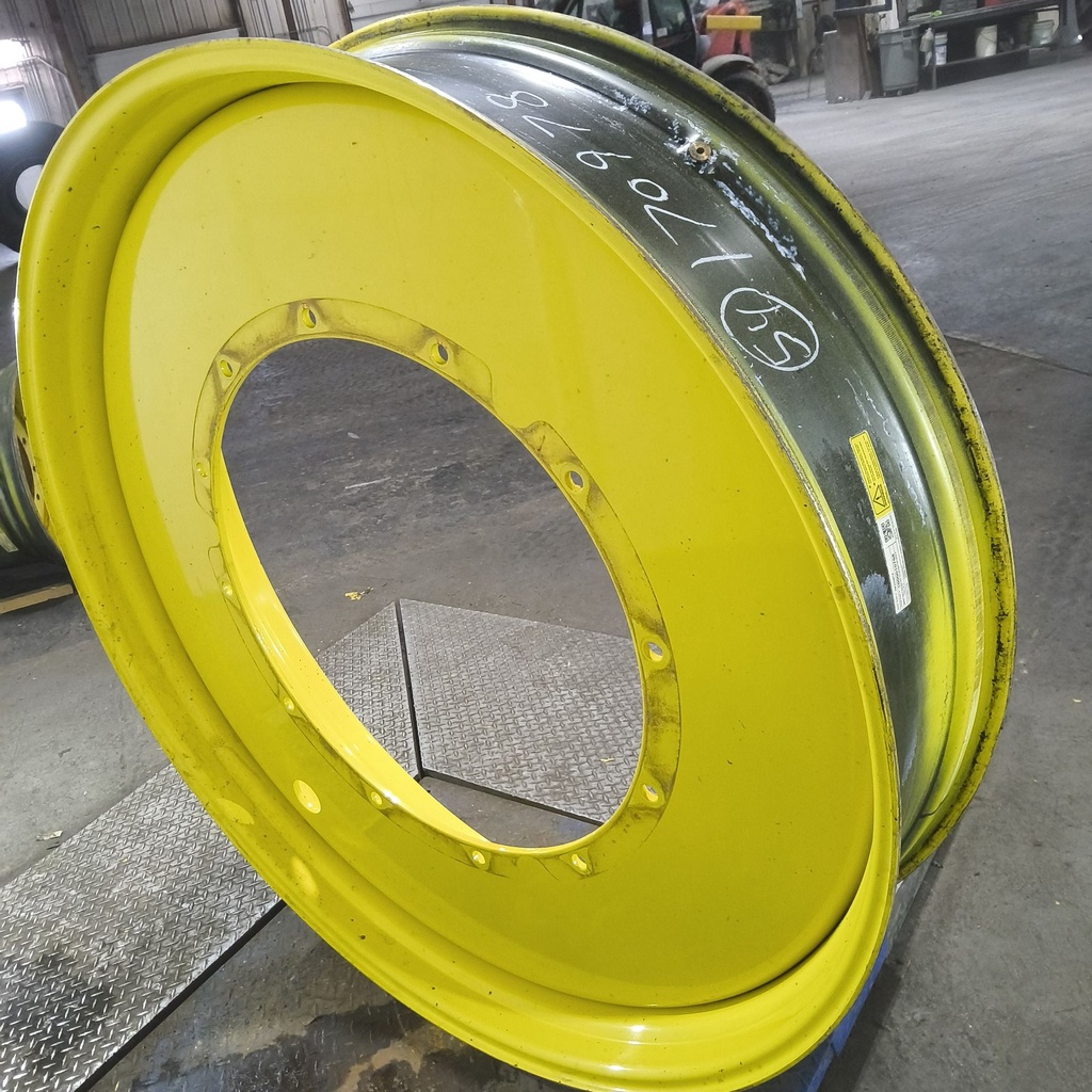 12"W x 54"D, John Deere Yellow 12-Hole Stub Disc , -3.12" Offset