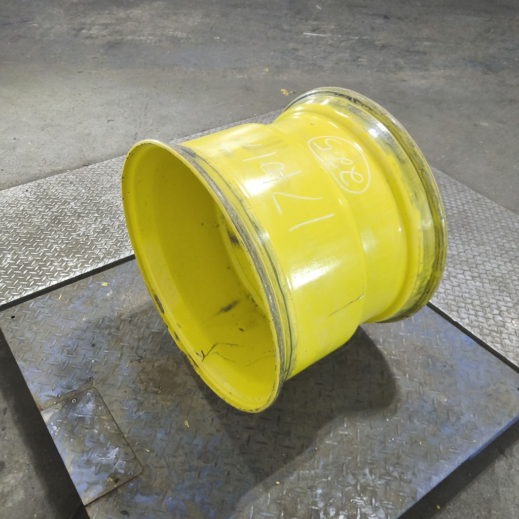 16"W x 22.5"D, John Deere Yellow 8-Hole Formed Plate , 0.06" Offset