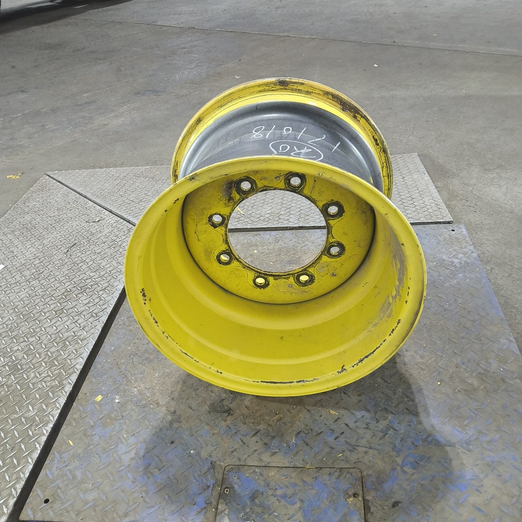 16"W x 20"D, John Deere Yellow 8-Hole Flat Plate