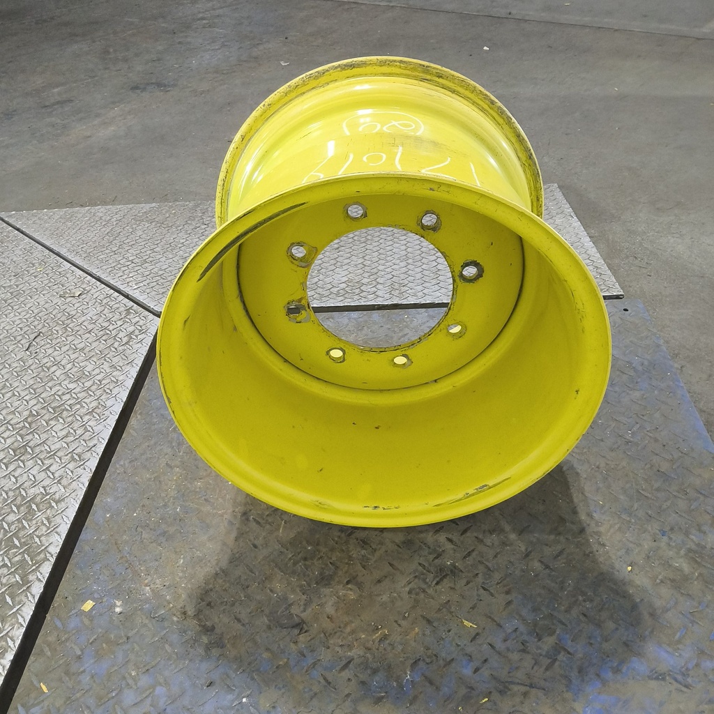 16"W x 20"D, John Deere Yellow 8-Hole Flat Plate , 0.25" Offset
