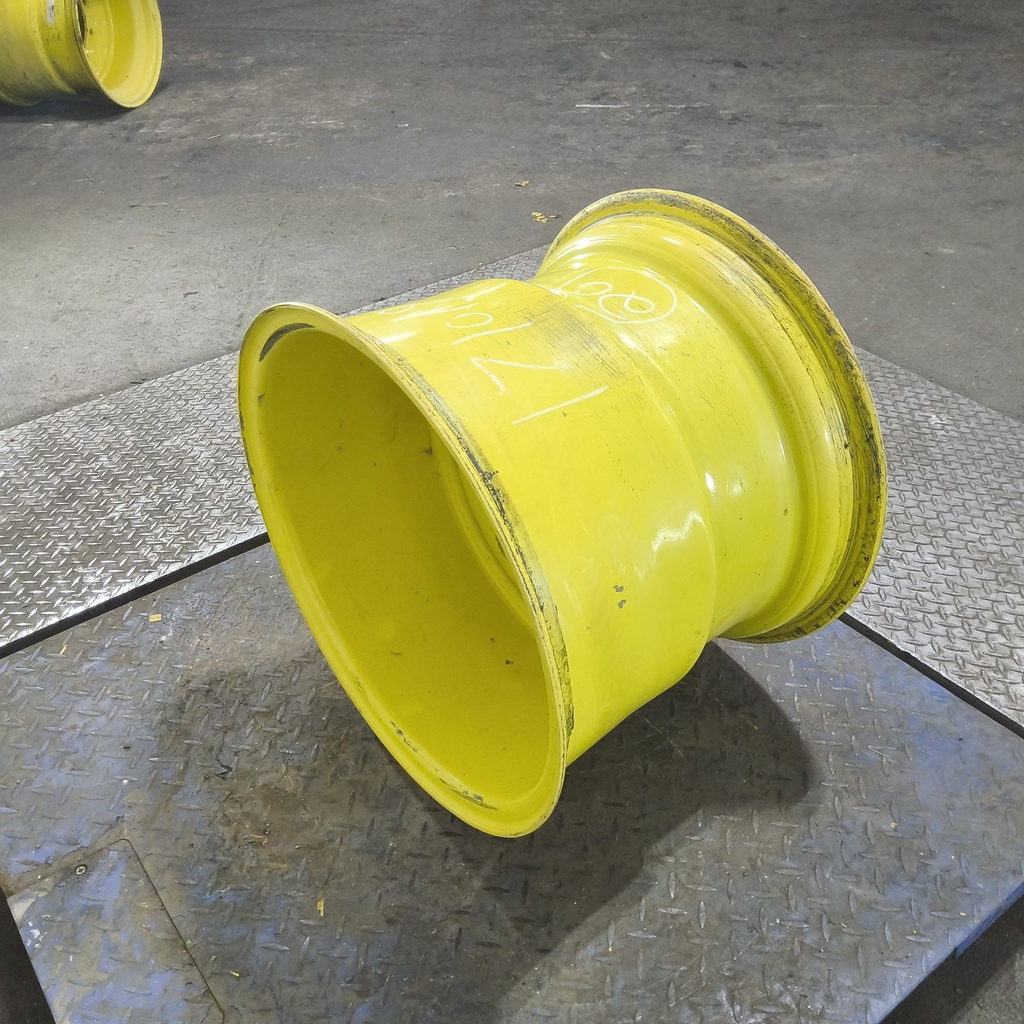 16"W x 20"D, John Deere Yellow 8-Hole Flat Plate , 0.25" Offset