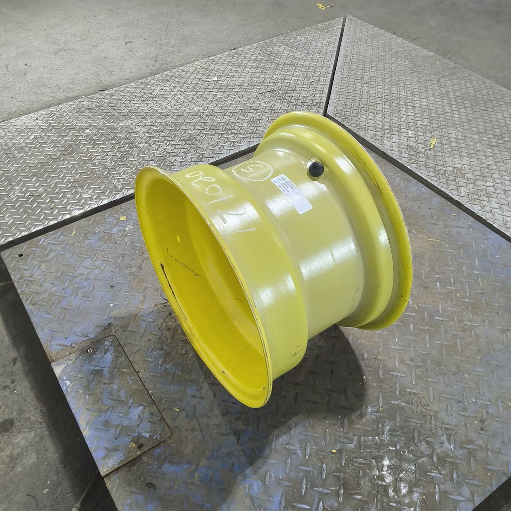10"W x 15"D, John Deere Yellow 6-Hole Flat Plate , -0.44" Offset