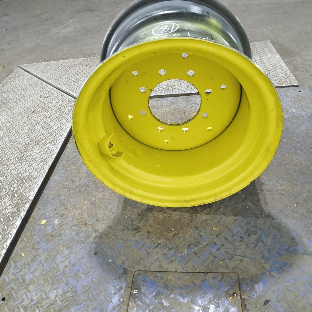 14"W x 18"D, John Deere Yellow 8-Hole Implement , 0.25" Offset